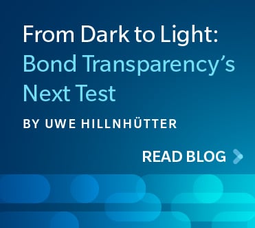 Tradeweb blog graphic for “From Dark to Light: Bond Transparency’s Next Test.”