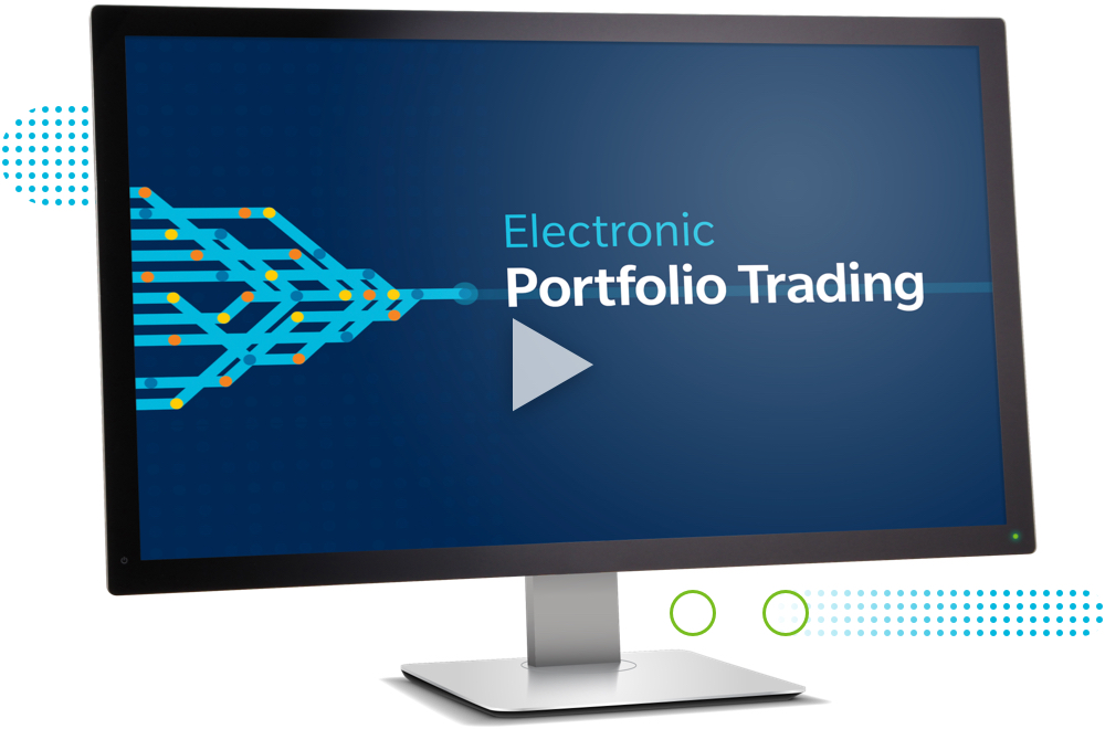 image of Electronic Portfolio Trading video on computer monitor